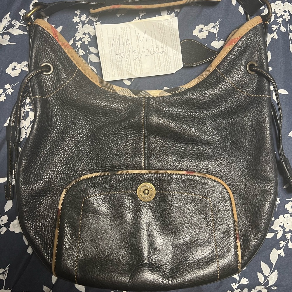 Burberry Leather Murphy Handbag